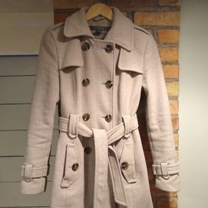 Kenneth Cole Reaction Belted Wool Trench Coat